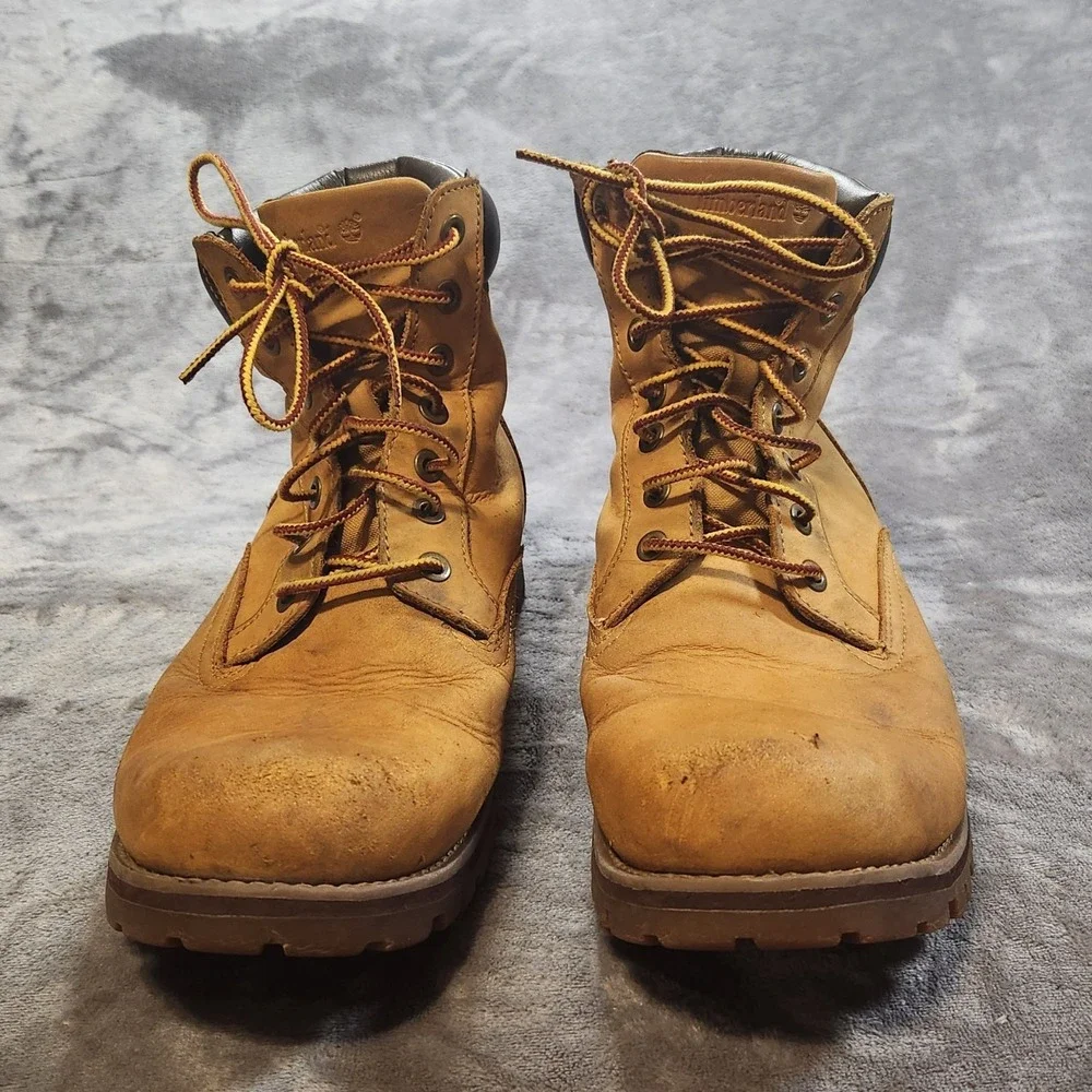 Timberland Boots Mens 11 Beige Wheat Nubuck Leather 6